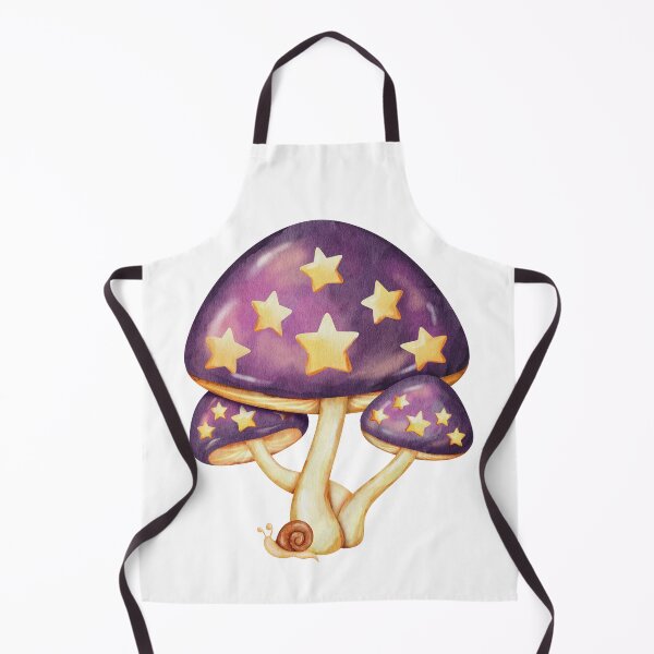 Item preview, Cute Purple Mushroom With Yellow Stars Watercolor Clipart designed and sold by ArtTinulyaOk.