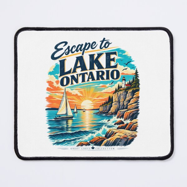 Item preview, Escape to Lake Ontario Vintage Travel Poster designed and sold by BumbleBloom7.
