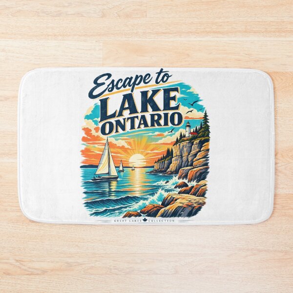 Item preview, Escape to Lake Ontario Vintage Travel Poster designed and sold by BumbleBloom7.