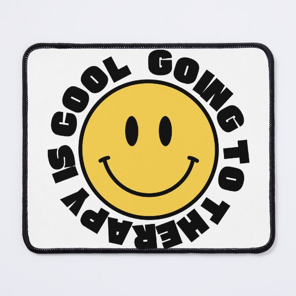 Item preview, Going to Therapy is Cool Smiley designed and sold by TheStickerPsych.