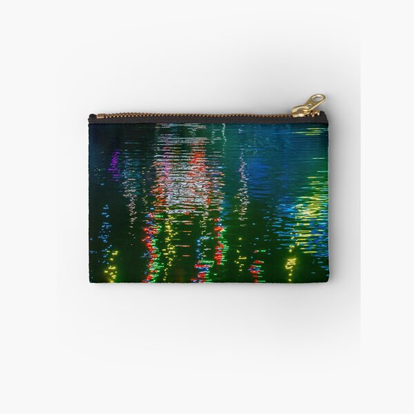 Item preview, Colorful Night Lights Reflected on Rippling Water Surface for Abstract Urban Mood designed and sold by Nmallia.