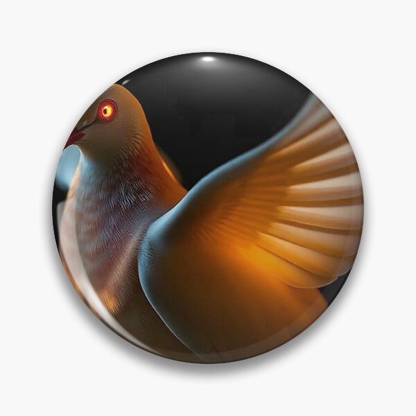 Item preview, Golden Ember Dove – Radiant Bird with Glowing Wings designed and sold by MFMart.