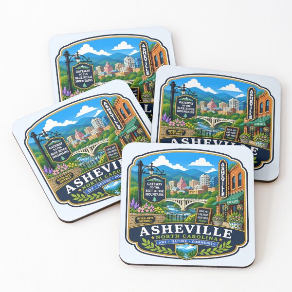 Item preview, Asheville, North Carolina - Blue Ridge Mountains designed and sold by Myra365Art.