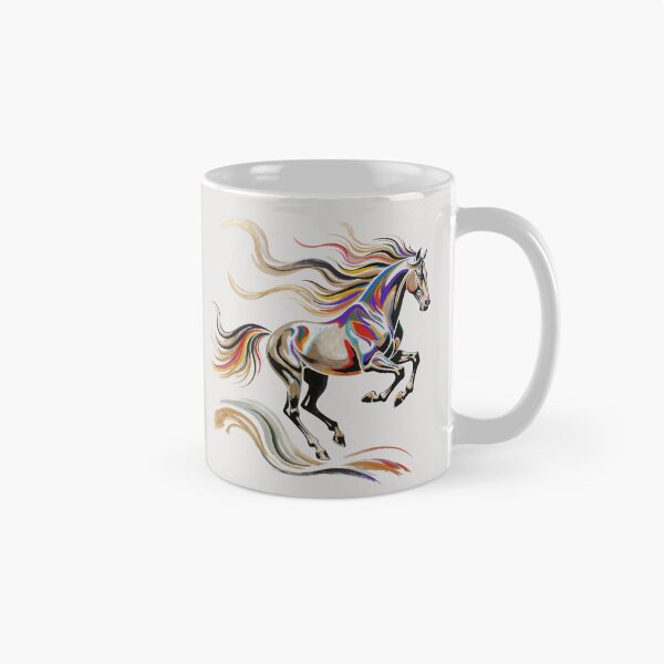 Item preview, Colorful Galloping Horse Illustration with Golden Foiled Details designed and sold by Mike Kiev art.