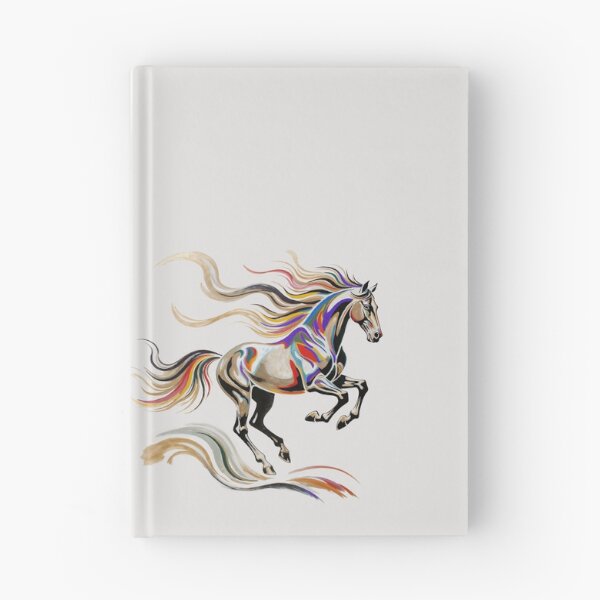 Item preview, Colorful Galloping Horse Illustration with Golden Foiled Details designed and sold by Mike Kiev art.