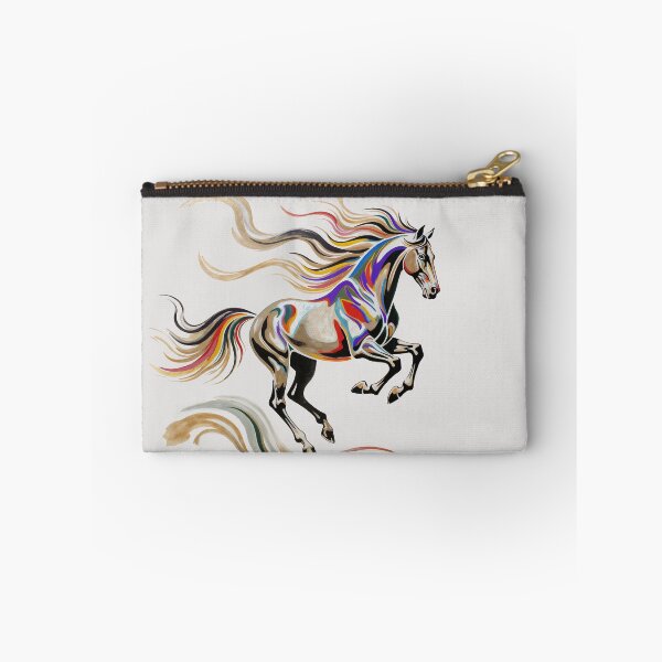 Item preview, Colorful Galloping Horse Illustration with Golden Foiled Details designed and sold by Mike Kiev art.