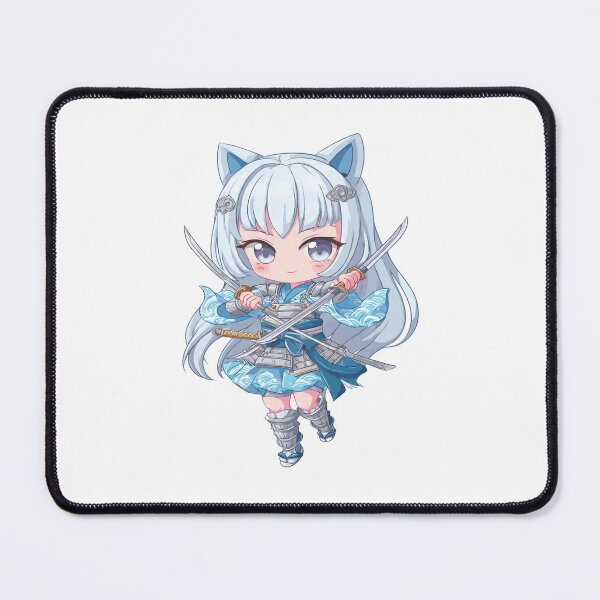 Item preview, cute chibi samurai neko designed and sold by cutemakerotart.