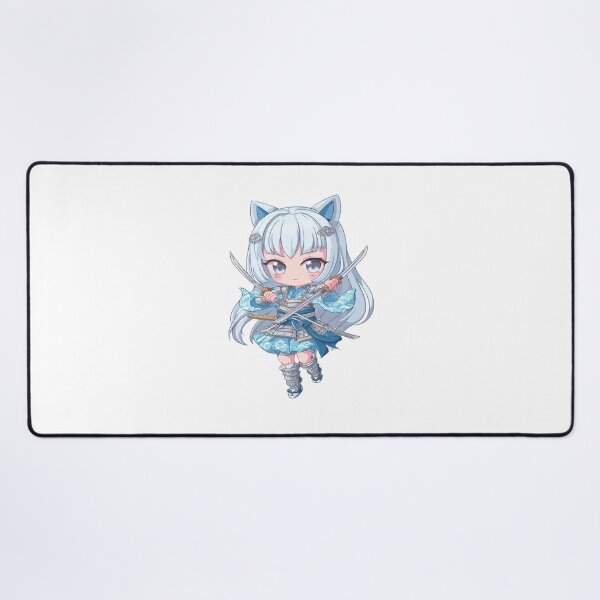 Item preview, cute chibi samurai neko designed and sold by cutemakerotart.