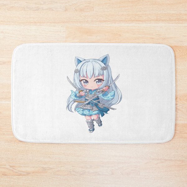 Item preview, cute chibi samurai neko designed and sold by cutemakerotart.