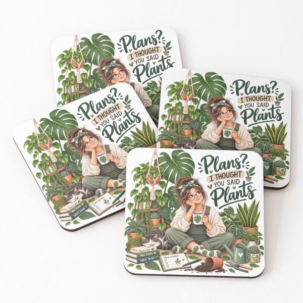 Item preview, Plans? I Thought You Said Plants – Funny Plant Lover Design designed and sold by Foxglow Studio.