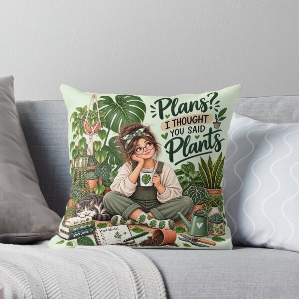 Item preview, Plans? I Thought You Said Plants – Funny Plant Lover Design designed and sold by Foxglow Studio.