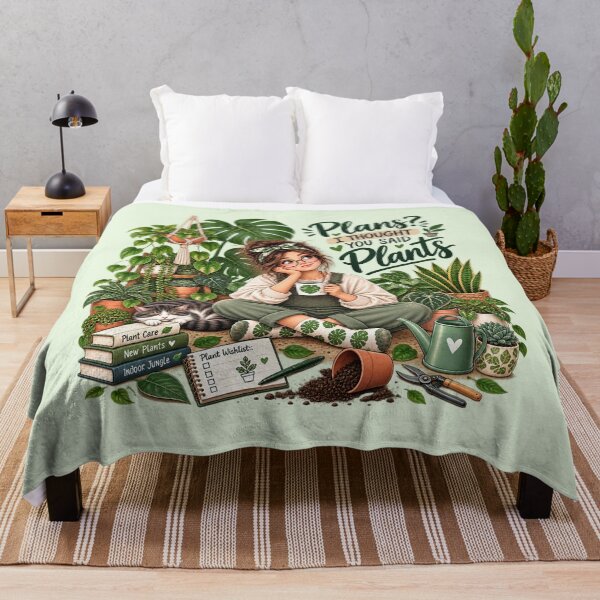 Item preview, Plans? I Thought You Said Plants – Funny Plant Lover Design designed and sold by Foxglow Studio.