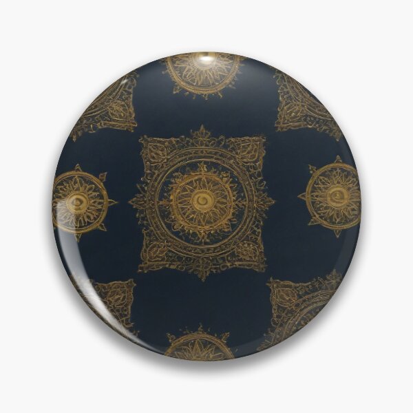 Artikelvorschau, Vintage Gold Mandala Ornamental Pattern Dark entworfen und verkauft von HangsupStudio.