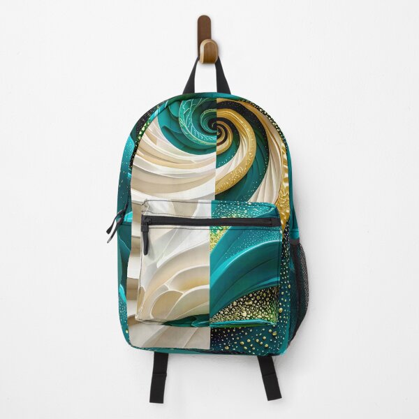Item preview, Ocean Turquoise and Alabaster Ribbon Vortex designed and sold by Vicky Brago-Mitchell®.