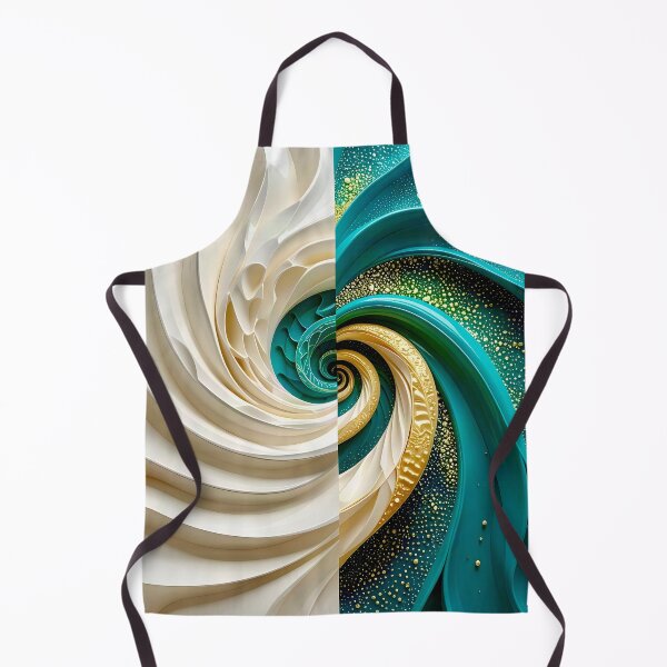 Item preview, Ocean Turquoise and Alabaster Ribbon Vortex designed and sold by Vicky Brago-Mitchell®.