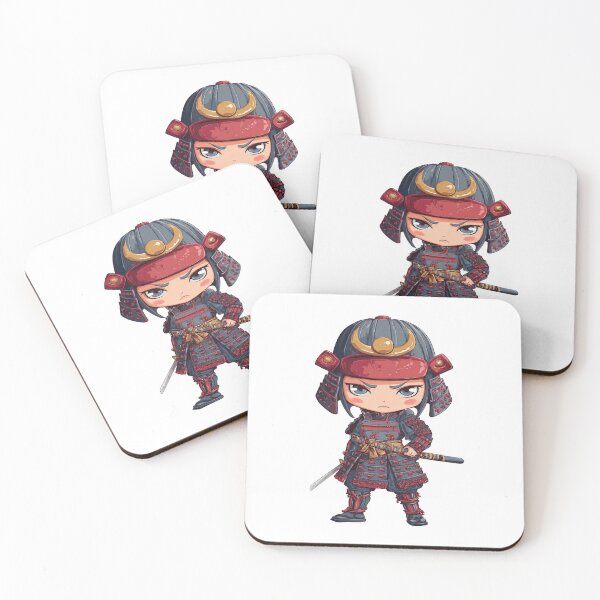 Aperçu de l'œuvre guerrier samouraï chibi créée et vendue par cutemakerotart.