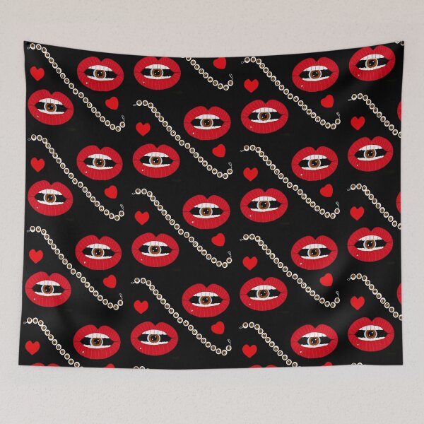 Item preview, Surreal Lips and Eye Motif designed and sold by Elaine M Hayward .