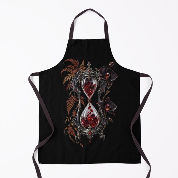 Item preview, Baroque Ruby Hourglass with Black Orchids – Vamp Romantic Gothic Art designed and sold by Anyshca.