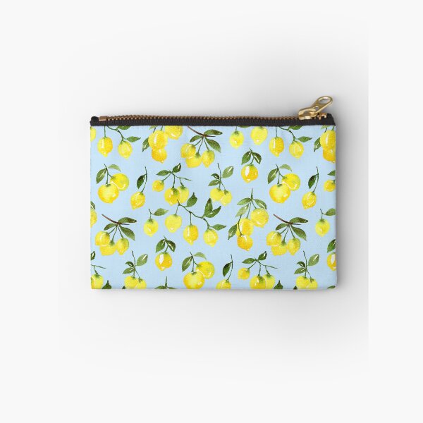 Item preview, Loose Lemons in Watercolor Pattern (Light Blue Background) designed and sold by andrebalest.art.