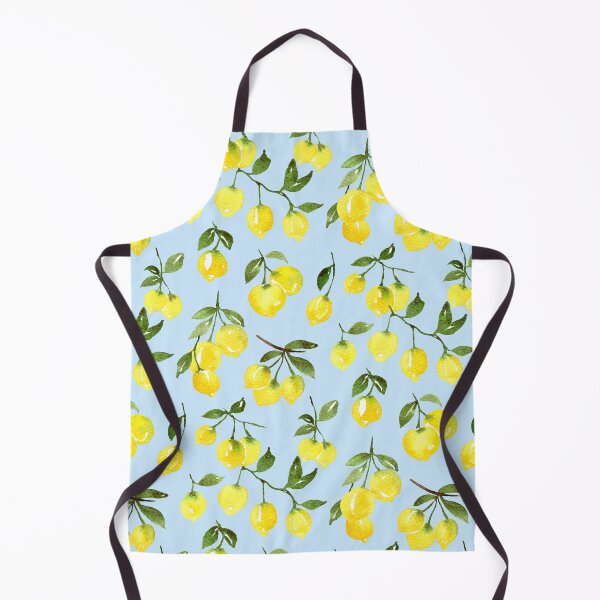 Item preview, Loose Lemons in Watercolor Pattern (Light Blue Background) designed and sold by andrebalest.art.