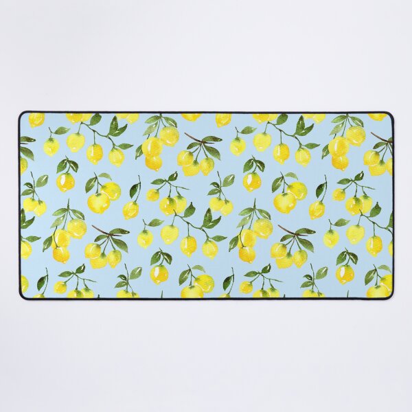 Item preview, Loose Lemons in Watercolor Pattern (Light Blue Background) designed and sold by andrebalest.art.