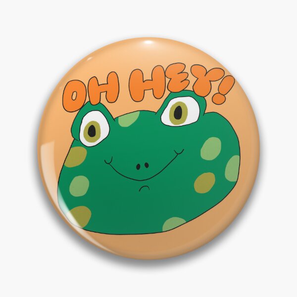 Item preview, Oh Hey! Spots the Frog (Orange) designed and sold by yellowflowerhut.