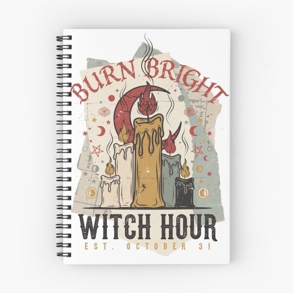 Item preview, Burn Bright Candle Witch T-Shirt | Witch Hour Halloween Graphic Tee v12 designed and sold by DarylWelsh2024.
