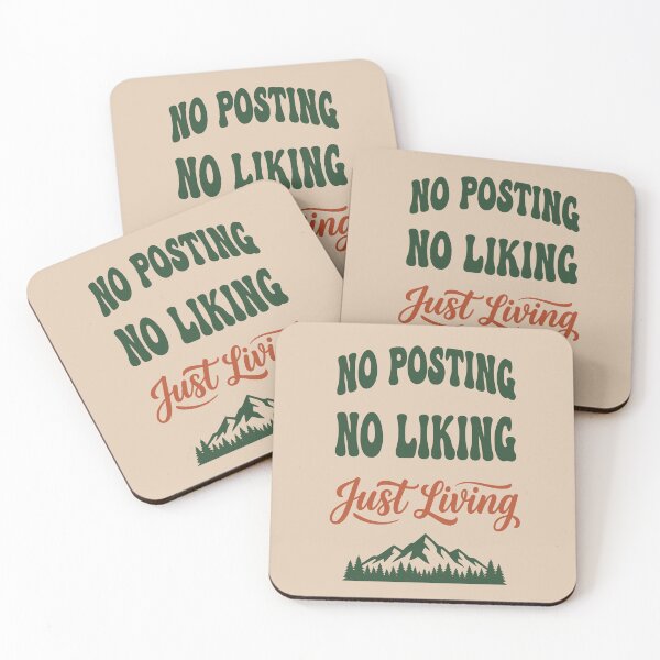 Item preview, No Posting No Liking Just Living - Retro Digital Detox designed and sold by MavtM.