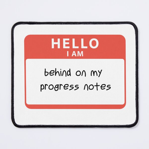 Item preview, Behind on My Notes - Therapist Humor designed and sold by TheStickerPsych.