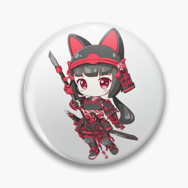Item preview,  chibi samurai neko designed and sold by cutemakerotart.