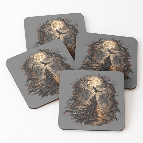 Item preview, Moonlit Raven Witch for Gothic Women designed and sold by POD DYNASTY | Original Print On Demand T-Shirt Graphics.