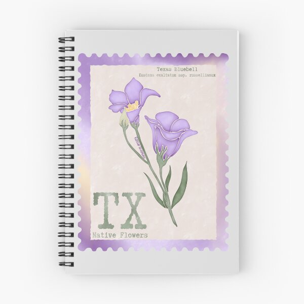 Item preview, Texas Native Flower Texas Bluebell Watercolor Vintage Postage Stamp designed and sold by Marguerite Artistry.