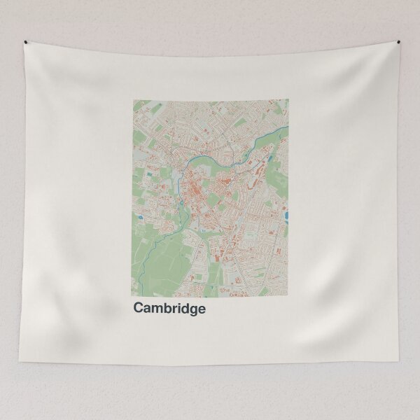 Aperçu de l'œuvre Carte minimaliste de Cambridge créée et vendue par MapsNerd.