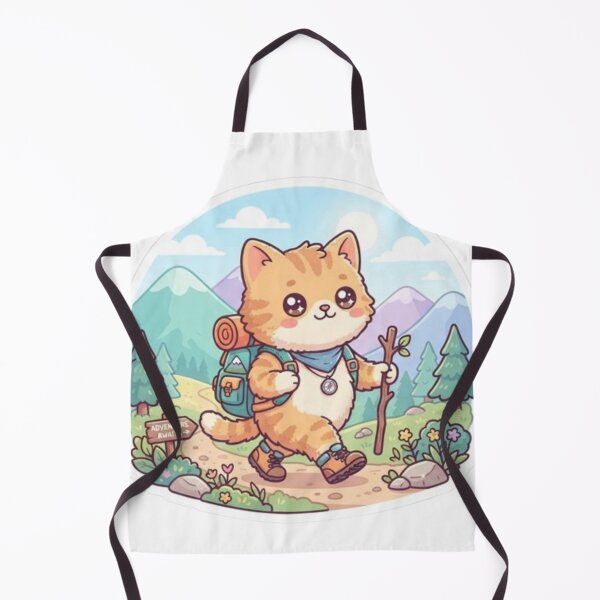 Item preview, Cute Hiking Cat – Kawaii Cat for Hikers & Adventure Lovers designed and sold by PrintforDesign.