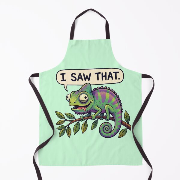 Item preview, Whimsical Chameleon with I Saw That speech Bubble designed and sold by ThreadRiotTees.