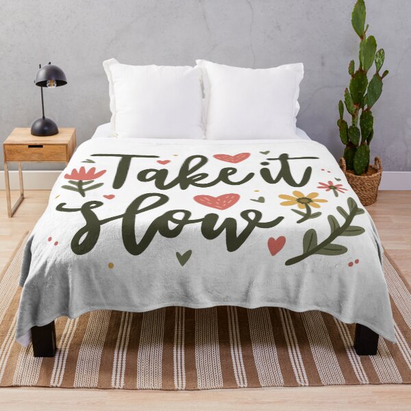 Item preview, Take It Slow Floral Quote Design designed and sold by DinaArtStudio.