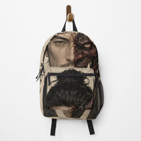 Item preview, Dark Samurai Art - Ronin and Red Oni Split Face designed and sold by MouradStudio.