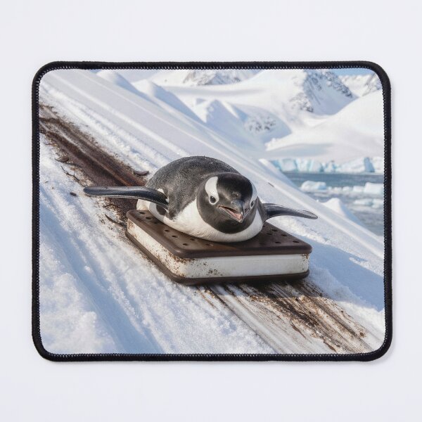 Item preview, Penguin Sliding on an Ice Cream Sandwich designed and sold by Maria Dryfhout.