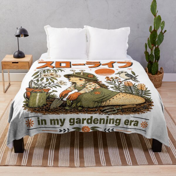 Item preview, Showa Retro Slow Life Slug Girl Gardening With Kookaburra designed and sold by Yellowriversss.