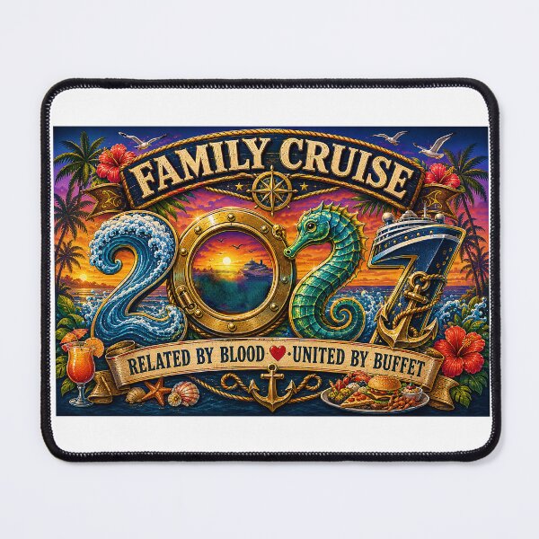 Item preview, TRAVEL COLLECTION - FAMILY CRUISE - 2027 - RELATED BY BLOOD - UNITED BY BUFFET designed and sold by WheelieGdArt.