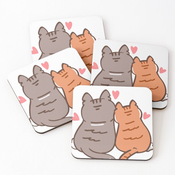 Item preview, Cute Cat Couple in Love – Adorable Kittens with Hearts designed and sold by Sem34.