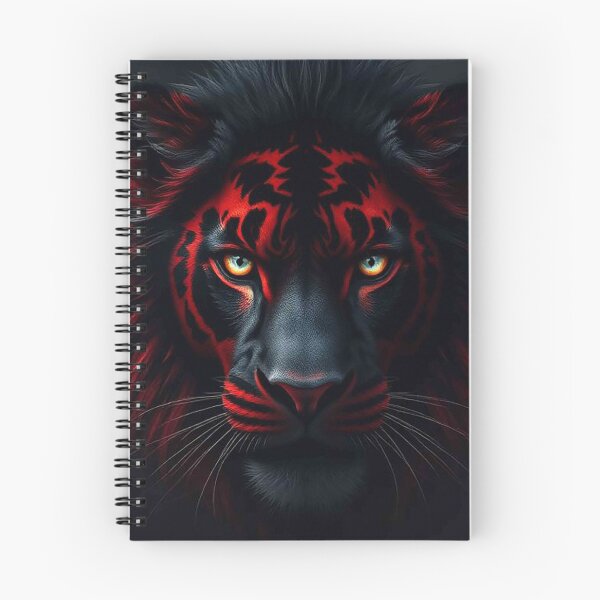 Item preview, Bloodfire Lion – Majestic Black Lion with Crimson Markings designed and sold by MFMart.