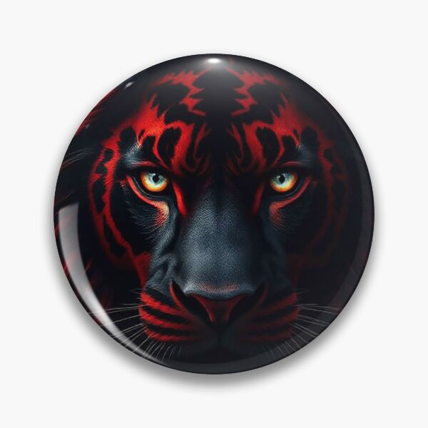 Item preview, Bloodfire Lion – Majestic Black Lion with Crimson Markings designed and sold by MFMart.