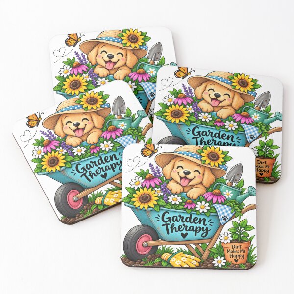 Item preview, Garden Therapy – Cute Gardener Puppy designed and sold by Julie Leisure Gardening.