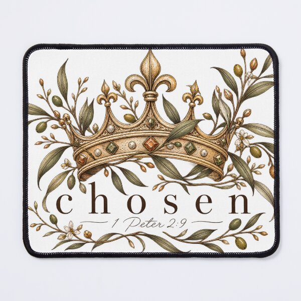 Item preview, Chosen 1 Peter 2:9 Botanical Catholic T-Shirt designed and sold by PrayerWarriorUSA.