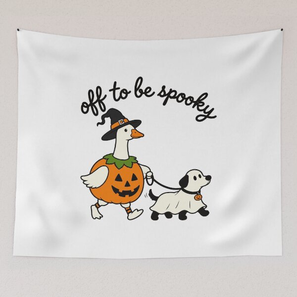 Item preview, Off To Spooky Goose Dog Halloween designed and sold by gunaone-design.