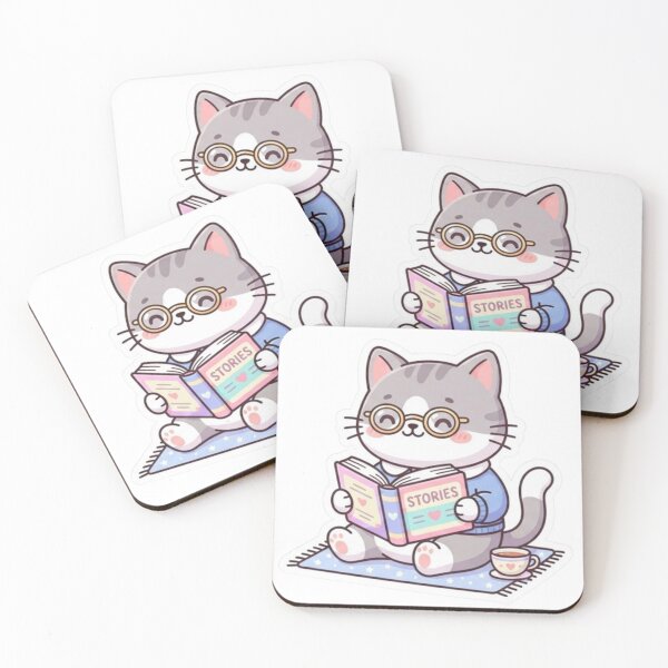 Item preview, Cute Reading Cat - Hobbies Collection Kawaii Book Lover Cat designed and sold by PrintforDesign.