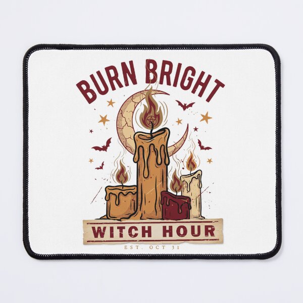Item preview, Burn Bright Candle Witch T-Shirt | Witch Hour Halloween Graphic Tee v17 designed and sold by DarylWelsh2024.