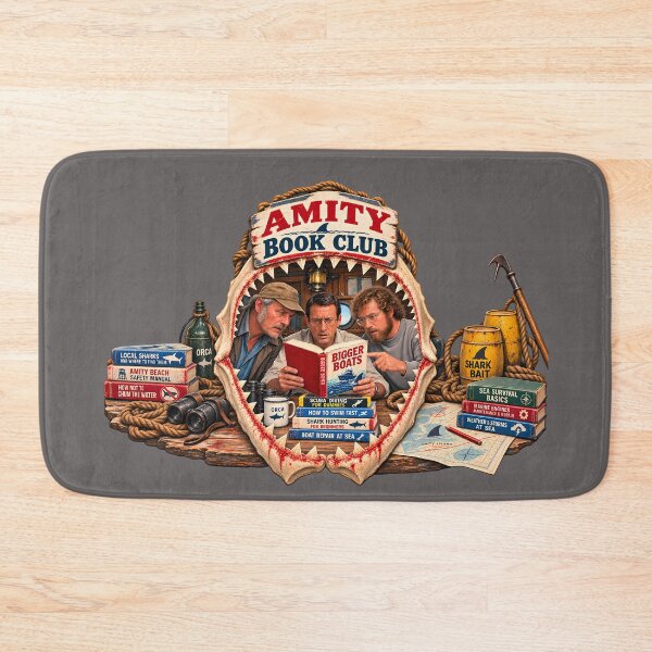 Item preview, Amity Book Club – Jaws Retro Fan Art designed and sold by malero-design.