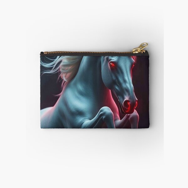 Item preview, Crimson Gaze Stallion – Mystical White Horse with Glowing Red Eyes designed and sold by MFMart.